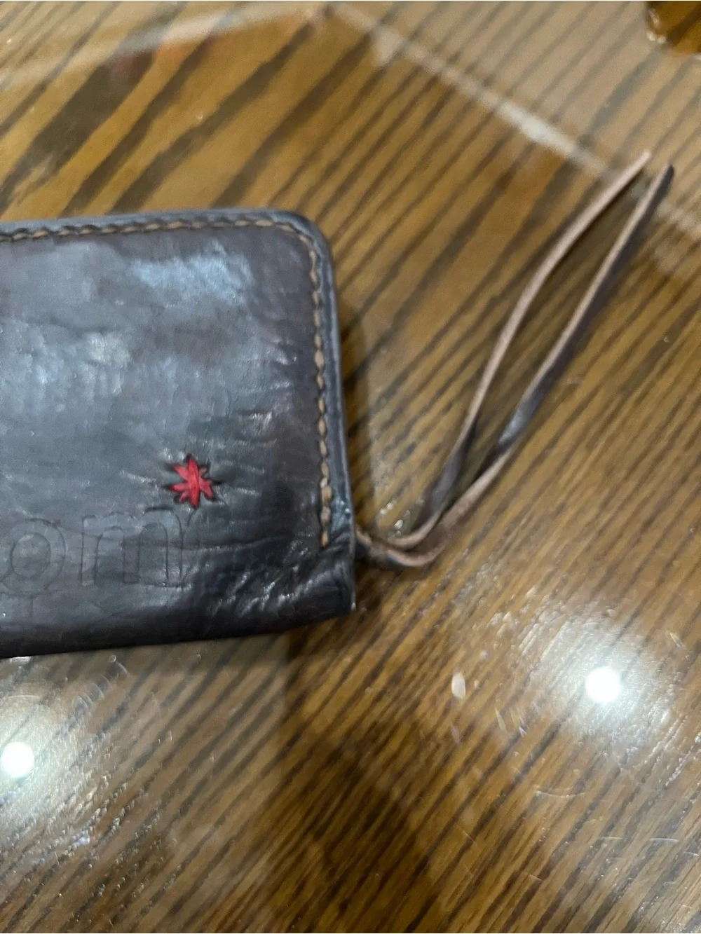 Brown Leather Men's Wallet Clutch with Snap Closure unisex freedom